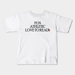 Fun Athletic Love To Read Kids T-Shirt